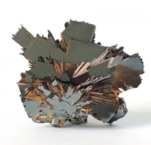 Hematite and Rutile<br />Novo Horizonte, Bahia, Northeast Region, Brazil<br />60mm x 45mm x 30mm<br /> (Author: Philippe Durand)