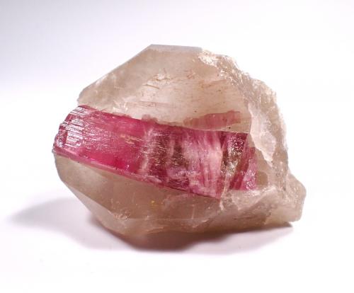 Elbaite (variety rubellite) Tourmaline Group, Quartz<br />Himalaya Mine, Gem Hill, Mesa Grande District, San Diego County, California, USA<br />47 mm x 36 mm x 33 mm<br /> (Author: Don Lum)