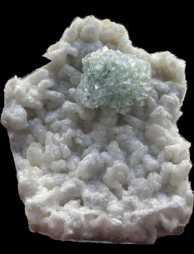 Apofilita y Estilbita<br />Distrito Ahmadnagar, Maharashtra, India<br />9x8cm<br /> (Autor: castrominerals)