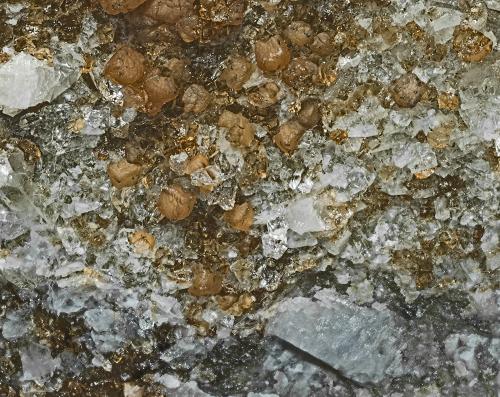 Rhodochrosite, Reddingite<br />Foote Lithium Co. Mine (Foote Mine), Kings Mountain District, Cleveland County, North Carolina, USA<br /><br /> (Author: am mizunaka)