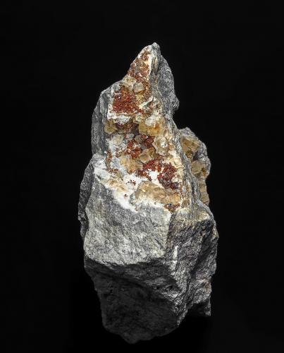 Fluorite, Sphalerite<br />Frazer's Hush Mine, Rookhope District, Weardale, North Pennines Orefield, County Durham, England / United Kingdom<br />12.4 x 10.5 cm<br /> (Author: am mizunaka)