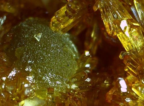 Roscherite, Eosphorite<br />Concesión Ilha, Taquaral, Itinga, Vale do Jequitinhonha, Minas Gerais, Brasil<br />1,8 x 1,8 cm<br /> (Author: Volkmar Stingl)