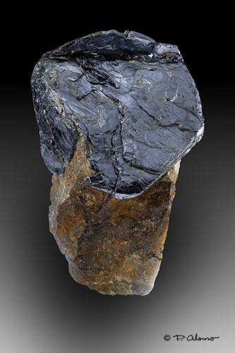 Molibdenita + Cuarzo<br />Mina Gralheira, U.F Romãs Decermilo e Vila Longa, Sátão, Distrito Viseu, Portugal<br />6cm x 10,5cm x 7,5cm<br /> (Autor: Pere Alonso)