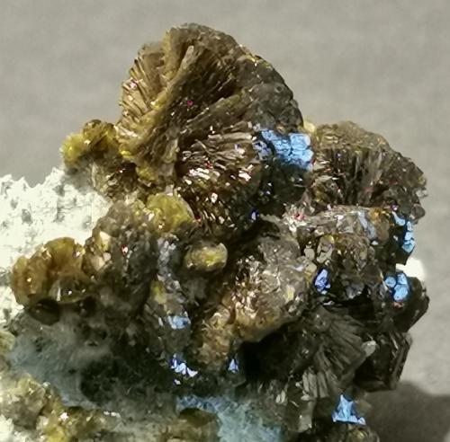 Epidote<br />Imilchil area, Anti-Atlas, Er Rachidia Province, Drâa-Tafilalet Region, Morocco<br />3 cm x 3 cm<br /> (Author: Enrique Llorens)