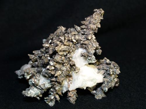 Dyscrasite with Löllingite<br />Bouismas Mine, Agdz, Bou Azzer mining district, Zagora Province, Drâa-Tafilalet Region, Morocco<br />6.3x4.4x6.5 cm''s<br /> (Author: Joseph DOliveira)