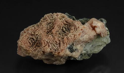 Rhodochrosite, Chamosite, Calcite<br />Broken Hill, Condado Yancowinna, Nueva Gales del Sur, Australia<br />3.4 x 1.8 cm<br /> (Author: am mizunaka)