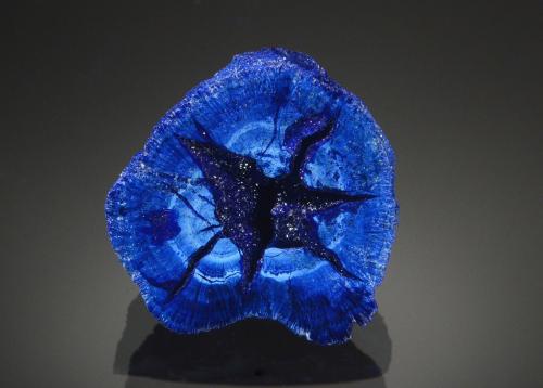 Azurite<br />Mikheevskoe deposit, Kartalinsky District, Chelyabinsk Oblast, Ural Federal District, Russia<br />2.3 x 2.2 cm<br /> (Author: Michael Shaw)