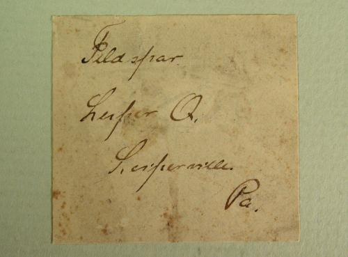 _Old label that accompanied the piece.<br /><br /><br /> (Author: Michael Shaw)