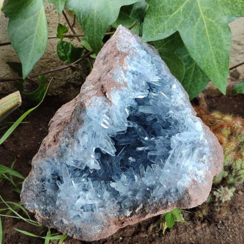 Celestine<br />Tissouit Quarry, Jebel Mahlouch, Midelt, Midelt Province, Drâa-Tafilalet Region, Morocco<br />23×22×12cm<br /> (Author: cristal prince22)