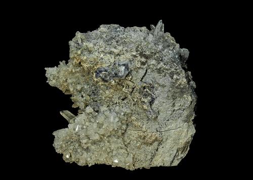 Quartz, Fluorite, Boulangerite<br />Yaogangxian Mine, Yizhang, Chenzhou Prefecture, Hunan Province, China<br />9.2 x 8.0 cm<br /> (Author: am mizunaka)