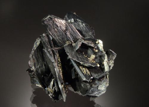 Ferberite and Pyrite<br />Kara-Oba, Betpak-Dala (Bet-Pak-Dala) Desert, Karaganda Region, Kazakhstan<br />7.5 x 6.3 cm<br /> (Author: Michael Shaw)
