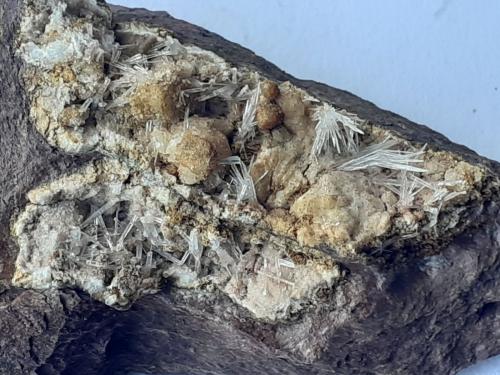 Aragonite, Magnesite<br />Mühlbachgraben, Fieberbrunn, Kitzbühel District, North Tyrol, Tyrol/Tirol, Austria<br />FoV ca. 3 x 2 cm<br /> (Author: Volkmar Stingl)
