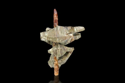 Stibiocolumbite with Parisite-(Ce)<br />Mount Malosa, Zomba District, Malawi<br />4.5 x 2.5 x 3.5 cm<br /> (Author: MIM Museum)
