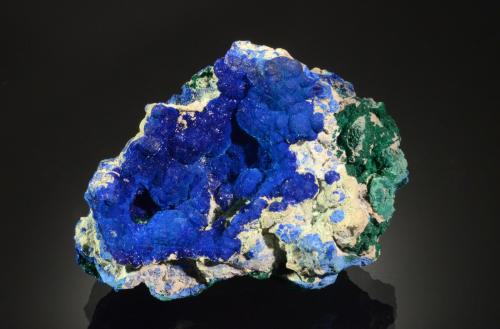 Azurite<br />Apex Mine, Jarvis Peak, Beaver Dam Mountains, Tutsagubet District, Washington County, Utah, USA<br />6.6 x 4.9 x 3.7 cm<br /> (Author: Michael Shaw)