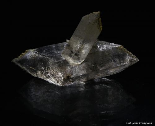 yeso<br />Afloramientos de carbón, Montalbán, Comarca Cuencas Mineras, Teruel, Aragon, Spain<br />55x25 mm<br /> (Autor: Jesus Franquesa Baucells)