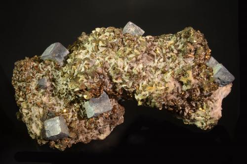 Galena, Chalcopyrite<br />Crawford Mine, Picher, Ottawa County, Oklahoma, USA<br />17.3 x 9.1 x 6.5 cm<br /> (Author: Michael Shaw)