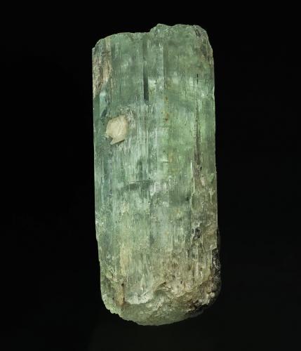 Beryl (variety aquamarine), Quartz<br />Heffernan Bros wolfram Mine, Gough County, New South Wales, Australia<br />4.5 x 2.0 cm<br /> (Author: am mizunaka)