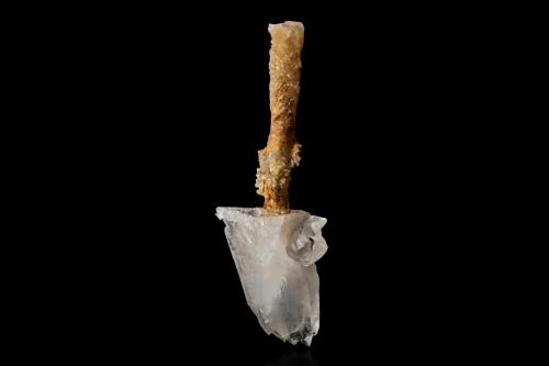 Calcite<br />Nandan, Hechi Prefecture, Guangxi Zhuang Autonomous Region, China<br />6 x 5.5 x 16.5 cm / main crystal: 8.5 cm<br /> (Author: MIM Museum)