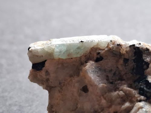 Beryl (variety aquamarine)<br />Naxos, Cyclade Islands, Kykládes Prefecture, Aegean Islands Department (Aiyaíon), Greece<br />6 x 4,5 cm<br /> (Author: Volkmar Stingl)