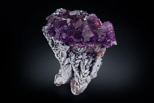 Fluorite, Galena<br />Crystal Mine, Rosiclare formation, Cave-in-Rock, Cave-in-Rock Sub-District, Hardin County, Illinois, USA<br />12 x 10.5 x 6 cm<br /> (Author: MIM Museum)