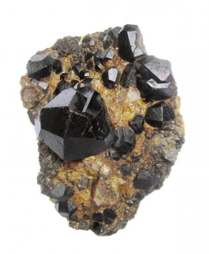 Almandine-Spessartine Series<br />Ialamitana pegmatites, Manandona Valley, Sahatany Valley (Mt. Ibity), Antsirabe II District, Vakinankaratra Region, Madagascar<br />Specimen size 16 x 12 cm, largest crystal 6 cm<br /> (Author: Tobi)