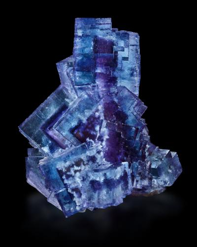 Fluorite, Baryte<br />Minerva I Mine, Rosiclare formation, Ozark-Mahoning group, Cave-in-Rock Sub-District, Hardin County, Illinois, USA<br />9 x 7.5 x 6.5 cm / main crystal: 3.7 cm<br /> (Author: MIM Museum)