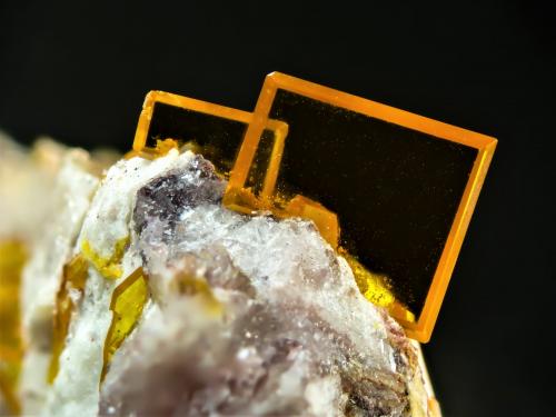 Wulfenita<br />Mina Rowley, Theba, Distrito Painted Rock, Montes Painted Rock, Condado Maricopa, Arizona, USA<br />10 mm<br /> (Autor: Borja Sainz de Baranda)