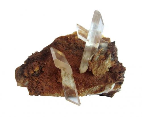 Gypsum<br />Mina Niccioleta, Massa Marittima, Provincia Grosseto, Toscana, Italia<br />Specimen size 13 x 8 cm, largest crystal 7 cm<br /> (Author: Tobi)