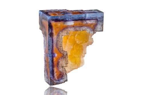 Fluorita<br />Minerva I Mine, Rosiclare formation, Ozark-Mahoning group, Cave-in-Rock Sub-District, Hardin County, Illinois, USA<br />10 x 11.5 x 6 cm<br /> (Autor: Museo MIM)