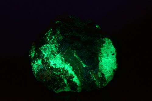 Autunite<br />Ruggles Mine, Grafton, Grafton County, New Hampshire, USA<br />5.2 x 5.1 x 3.1 cm<br /> (Author: Michael Shaw)