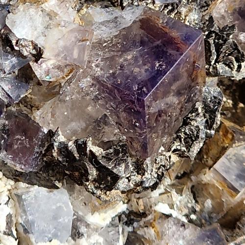 Fluorite<br />Allenheads Mine (Beaumont Mine), Allendale, Northumberland, England / United Kingdom<br />5cm<br /> (Author: Forrestblyth)