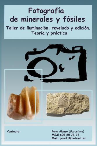 Folleto informativo talleres fotografía minerales y fósiles (Autor: Pere Alonso)