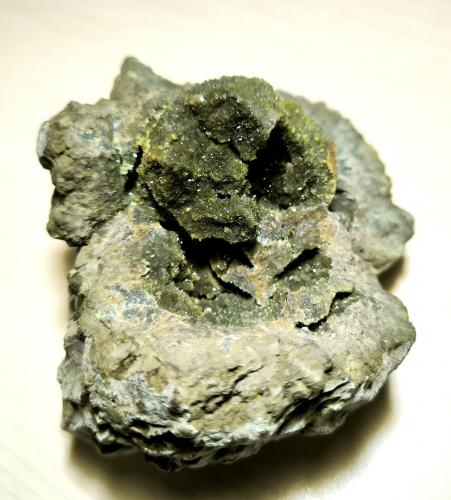 Anapaíta<br />Anapaite deposit, Prats i Sansor (Prats y Sampsor), Comarca Cerdanya, Lérida / Lleida, Catalonia / Catalunya, Spain<br />96 mm x 79 mm. Masa: 370 g.<br /> (Autor: Carles Millan)