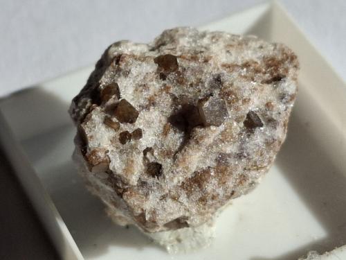 Zunyite<br />Big Bertha Mine (Veta Grande Mine), Middle Camp-Oro Fino District, Dome Rock Mountains, La Paz County, Arizona, USA<br />2 x 1,5 cm<br /> (Author: Volkmar Stingl)