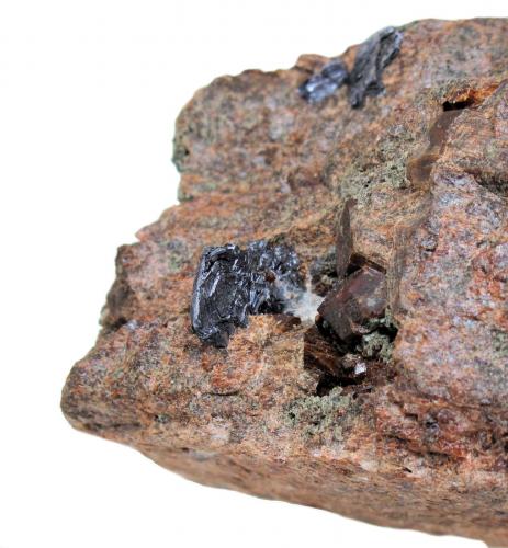 Molibdenita, Grosularia, Clinozoisita-Epidota (Serie)<br />Roca del Turó Mine, Costabona Mt., Espinavell (Espinabell), Molló, Comarca Ripollès, Gerona / Girona, Catalonia / Catalunya, Spain<br />76 mm x 49 mm Cristal mayor: 11 mm Masa: 253 g<br /> (Autor: Carles Millan)