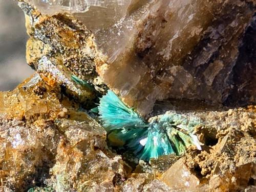 Aurichalcite<br />Cantera Coldstones, Greenhow, Yorkshire, Inglaterra / Reino Unido<br />5mm<br /> (Author: Forrestblyth)