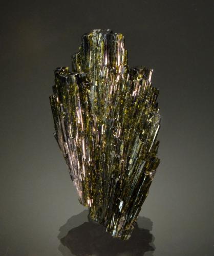 Epidote<br />Flor de Perú Claim, Ullpac Mountain, Huancano District, Pisco Province, Ica Department, Peru<br />7.0 x 3.5 x 1.0 cm<br /> (Author: Michael Shaw)