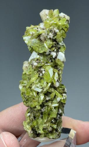 Titanita, Albita<br />Ankarafa, Vohémar District, Sava Region (Northeastern Region), Antsiranana Province, Madagascar<br />85 mm x 34 mm.. Cristal mayor: 12 mm. Masa: 95 g.<br /> (Autor: Carles Millan)