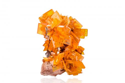 Wulfenita<br />Mina Rowley, Theba, Distrito Painted Rock, Montes Painted Rock, Condado Maricopa, Arizona, USA<br />4.5 x 4 x 5 cm / Cristal principal: 1.5 cm<br /> (Autor: Museo MIM)