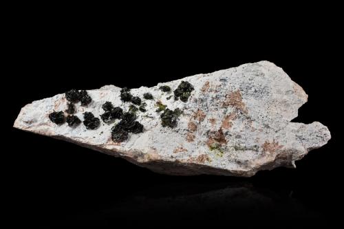 Vésigniéite with Dickite<br />Milpillas Mine, Cuitaca, Municipio Santa Cruz, Sonora, Mexico<br />15 x 6.5 x 4 cm / main crystal: 0.4 cm.<br /> (Author: MIM Museum)