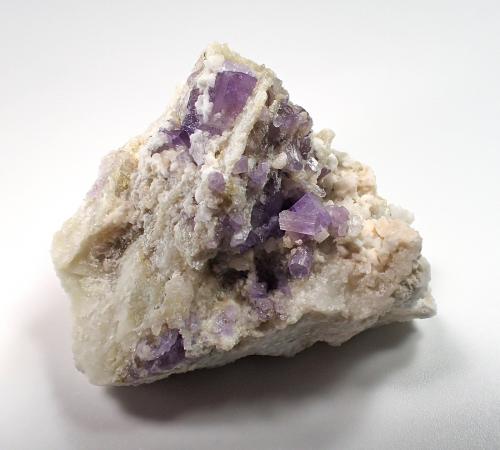 Fluorapatite, Quartz<br />Noyes Mountain Quarry, Noyes Mountain, Greenwood, Oxford County, Maine, USA<br />41 mm x 35 mm x 33 mm<br /> (Author: Don Lum)