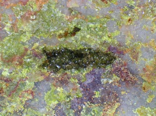 Rodalquilarita<br />Filón 340, Rodalquilar, Níjar, Comarca Metropolitana de Almería, Almería, Andalucía, España<br />Campo de visión 4 mm.<br /> (Autor: Antonio P. López)