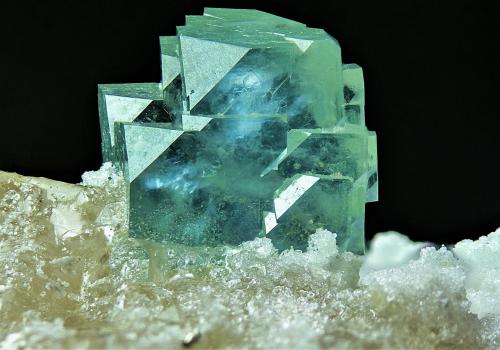 Boracita<br />Mina Kaliwerk Glückauf, Sondershausen, Distrito Kyffhäuserkreis, Turingia/Thüringen, Alemania<br />3 mm<br /> (Autor: Borja Sainz de Baranda)