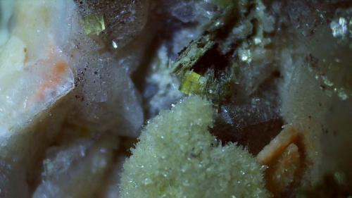 Bavenite, Chabazite-Ca<br />Baveno, Maggiore Lake, Verbano-Cusio-Ossola Province, Piedmont (Piemonte), Italy<br />FoV ca. 6 x 3 mm<br /> (Author: Volkmar Stingl)