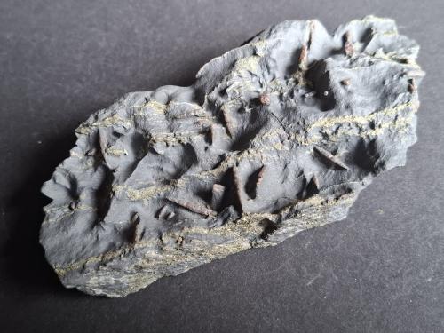 Corundum, Pyrite<br />Graphite Mine, Amstall, Mühldorf, Krems-Land, Waldviertel, Lower Austria/Niederösterreich, Austria<br />14 x 6 cm<br /> (Author: Volkmar Stingl)