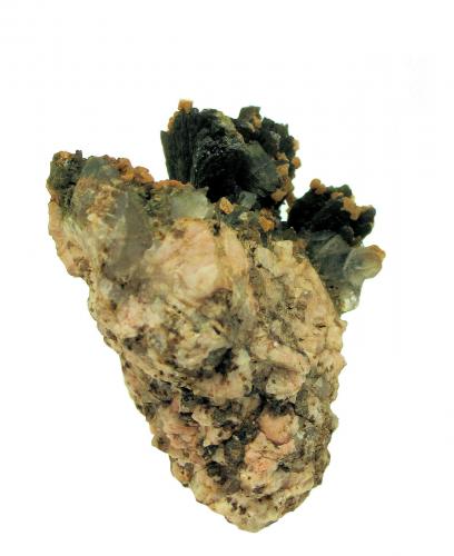 Clinozoisita, Cuarzo, Microclina<br />Viladrau, Comarca Osona, Gerona / Girona, Cataluña / Catalunya, España<br />33 mm x 24 mm Masa: 11,8 g<br /> (Autor: Carles Millan)