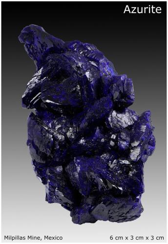 Azurite<br />Mina Milpillas, Cuitaca, Municipio Santa Cruz, Sonora, México<br />6 cm x 3 cm x 3 cm<br /> (Author: silvia)