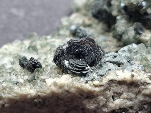 Hematite, Orthoclase (variety adularia)<br />Mörchner area, Zemmgrund, Ziller Valley (Zillertal), North Tyrol, Tyrol/Tirol, Austria<br />9 x 8 cm<br /> (Author: Volkmar Stingl)