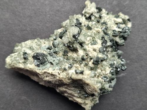 Hematite, Orthoclase (variety adularia)<br />Mörchner area, Zemmgrund, Ziller Valley (Zillertal), North Tyrol, Tyrol/Tirol, Austria<br />9 x 8 cm<br /> (Author: Volkmar Stingl)