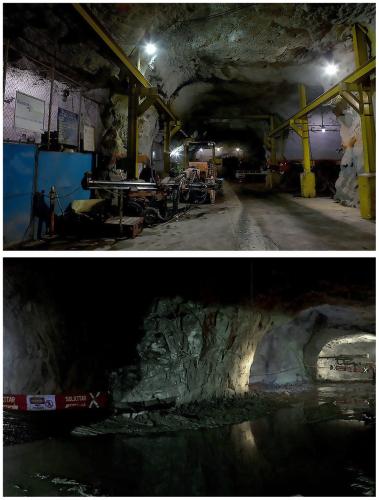 MILPILLAS UNDERGROUND - STORAGE ZONE

The nature of the Milpillas mine’s underground drives and storage areas was intrinsically linked to its “cut-and-fill” mining method and the unique geological characteristics of the deposit. The mine’s infrastructure consisted of a network of drives (tunnels) excavated to access and extract the ore. These drives were carefully designed to follow the complex ore bodies, which included lenticular, flat-lying oxide zones at varying elevations, as well as deeper supergene sulphide zones. The underground layout facilitated the movement of equipment, personnel, and ore, as well as providing ventilation and drainage. To maintain ground stability in the created voids, waste material or cemented fill was introduced, creating a new working platform for the next mining cycle. This systematic approach allowed for selective extraction, maximizing recovery of the valuable Copper while ensuring operational safety and efficiency.

Storage areas underground are typically integrated into the mining cycle. After extraction, ore was crushed within the mine and then transported to surface leaching yards. Given the “cut-and-fill” method, excavated areas were often backfilled with waste material after ore removal, contributing to ground stability. While specific storage capacities for raw ore underground are not widely detailed, the efficient flow of material from extraction to surface processing implied a well-managed system for temporary holding and transport within the mine’s extensive network of tunnels. A significant challenge for underground operations at Milpillas was water management, as the mine historically faced issues with flooding due to groundwater infiltration. Efficient pumping systems were crucial to dewater the mine and ensure safe and continuous operations. Once the ore was extracted, it is brought to the surface for further processing.

Original photos courtesy of Max Lomelín (Author: silvia)